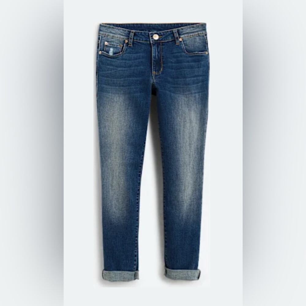 Woman’s Plus STS Blue Darren Girlfriend Cuffed Jeans in Blue Size 24